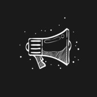 Megaphone doodle sketch illustration vector