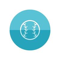 Baseball icon in flat color circle style. Sport champion competition team vector