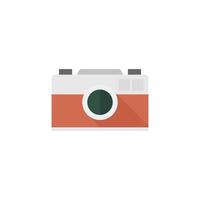 Range finder camera icons in flat color style. Digital photography film range finder focus vector