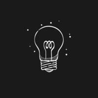 Light bulb doodle sketch illustration vector