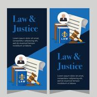 Law firm vertical banner design. Premium banner template vector