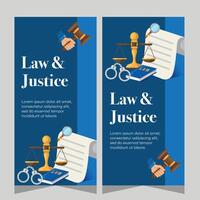 Law firm vertical banner design. Premium banner template vector