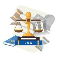 Law firm illustration design. Legal business illustration vector