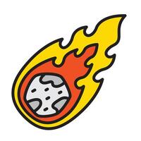 Meteor icon design illustration. Vector design