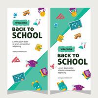 Vertical banner or stories social media template about education vector