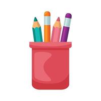 Pencil box illustration icon. Vector design