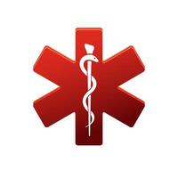 Medical symbol icon in color. vector