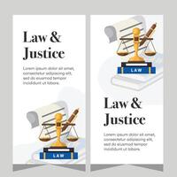 Law firm vertical banner design. Premium banner template vector