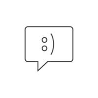 Chat sign icon in thin outline style vector