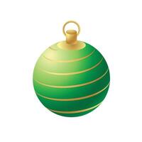 Christmas orb icon in color. Holiday December decoration vector