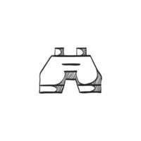 Hand drawn sketch icon binocular vector