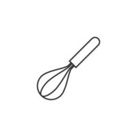 Eggbeater icon in thin outline style vector