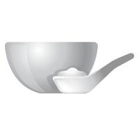 Porridge bowl icon in color. vector