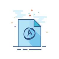 Exam result icon flat color style vector illustration