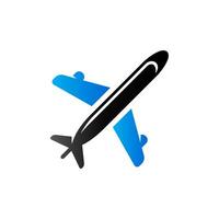 Airplane icon in duo tone color. Aviation transportation travel vector