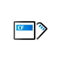 Compact flash and SD card icon in duo tone color. Computer photography storage vector