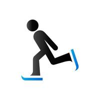 Ice skating icon in duo tone color. Winter sport vector