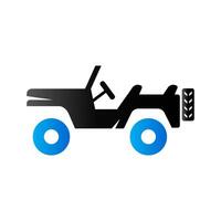 Military vehicle icon in duo tone color. Offroad country road vector