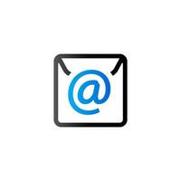 Email icon in duo tone color. Message open envelope vector