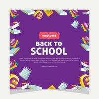 Back to school social media post. Template design vector