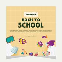 Template social media post about education vector