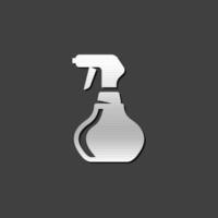 Sprayer icon in metallic grey color style.Laundry cleaning fragrance perfume vector