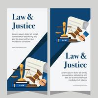 Law firm vertical banner design. Premium banner template vector