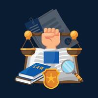 Law firm illustration design. Law business vector