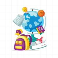 Concept illustration design for back to school vector