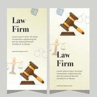 Vertical law firm banner design. Premium banner template vector