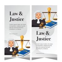 Law firm vertical banner design. Premium banner template vector