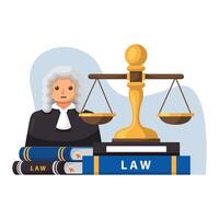 ley y justicia ilustración diseño. vector diseño