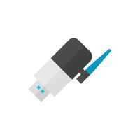 Wireless receiver icon in flat color style. Internet connection router signal vector