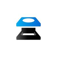 Printing magnifier icon in duo tone color. vector