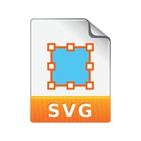 SVG file icon in color. Computer software drawing scalable vector