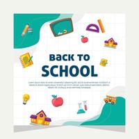 Template social media post about education vector