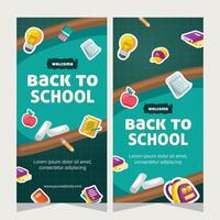 Set vertical banner about education vector