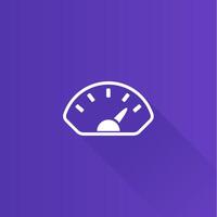 Dashboard flat color icon long shadow vector illustration