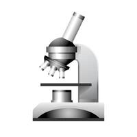 Microscope icon in color. Science equipment laboratory vector