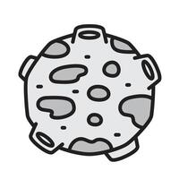 Asteroid icon design illustration. Vector design