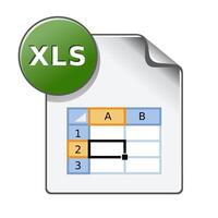 Spreadsheet file icon in color. Office report finance vector