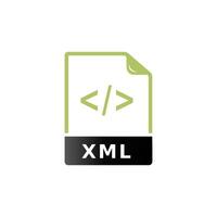 XML file format icon in duo tone color. Computer software web design vector