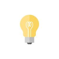 Light bulb icon in flat color style. Idea inspiration electricity light vector