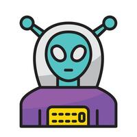 Alien icon design illustration. Vector design