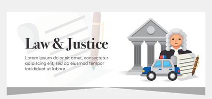 Law firm template banner design. Premium banner template vector