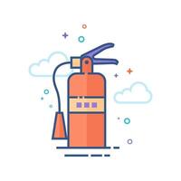 Fire extinguisher icon flat color style vector illustration