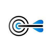 Arrow bullseye icon in duo tone color. Business sport strategy vector