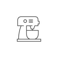 Mixer icon in thin outline style vector