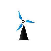 Wind turbine icon in duo tone color. Power generation renewable energy vector