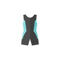 triatlón traje icono en plano color estilo. deporte ciclismo nadando corriendo vector